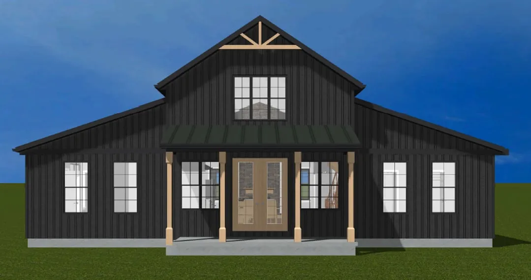 Exterior rendering of a custom home