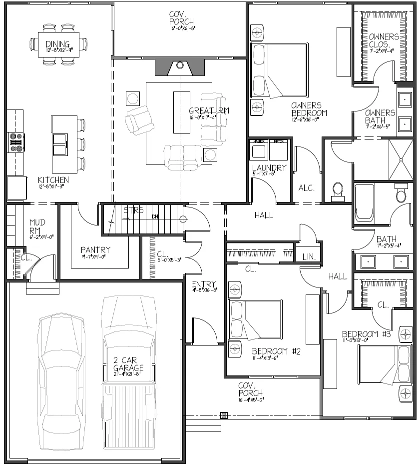 Cypress main floor floor plan