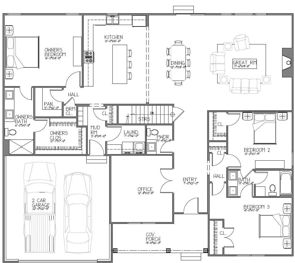 Magnolia main floor floor plan