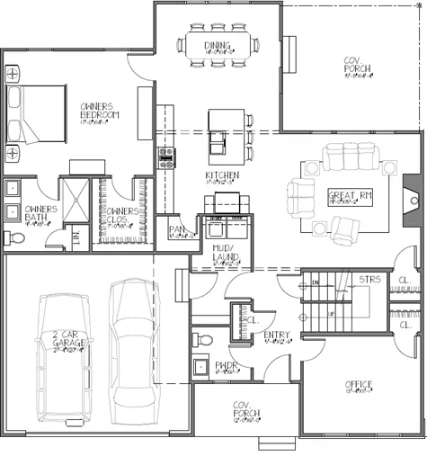 Sequoia first floor floor plan