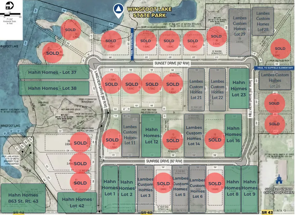 Wingfoot Estates neighborhood map